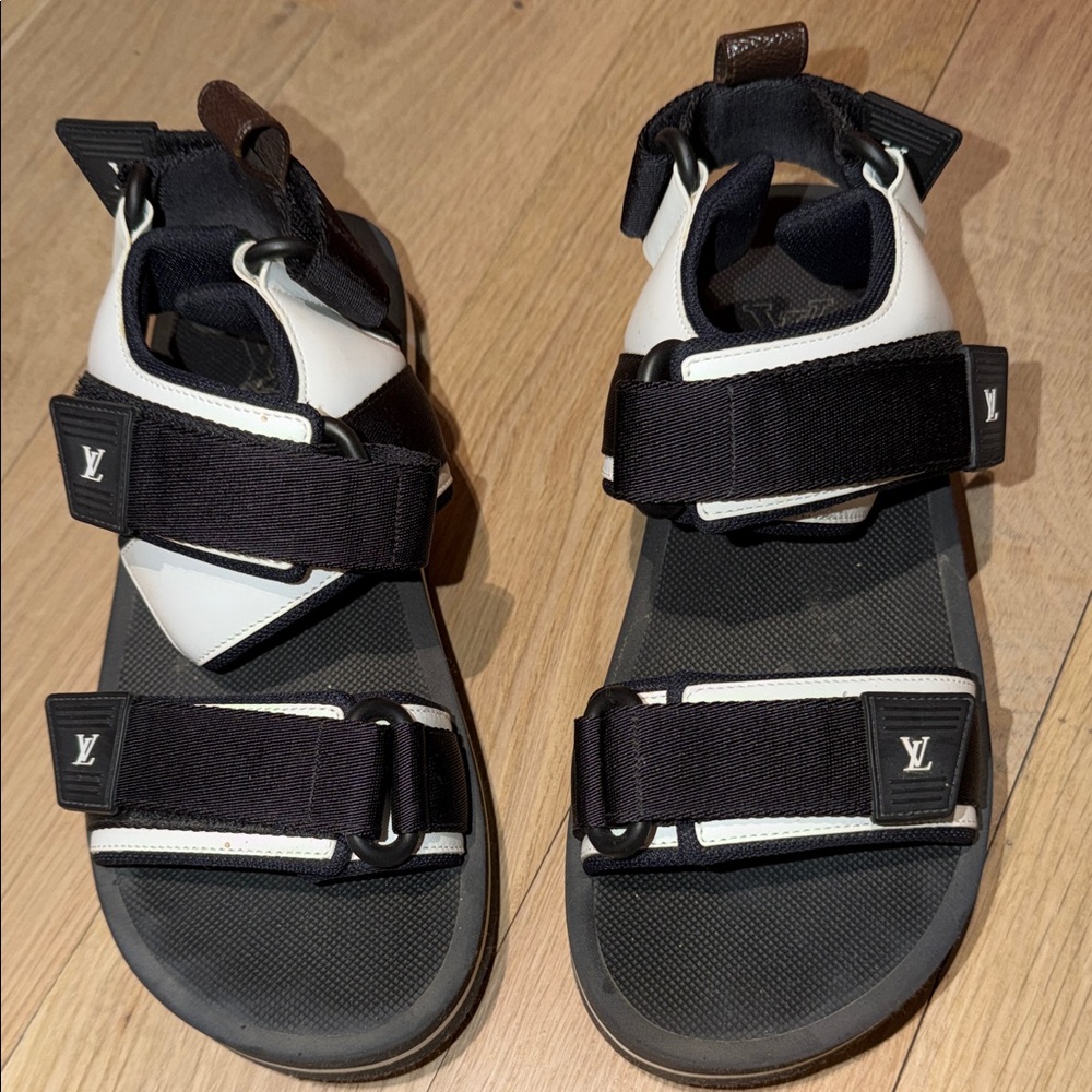 Louis Vuitton Monochrome Strap Sandals